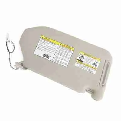 Nissan Pathfinder sun visor with mounting bracket, retaining point and electrical lead