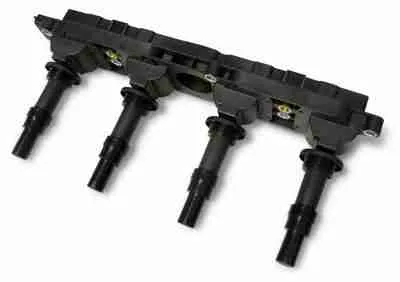 Holden Astra ignition coil pack with four spark-plug boots and mounting points