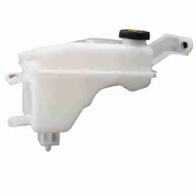 Toyota Corolla coolant overflow bottle with cap, hose outlet and mounting points