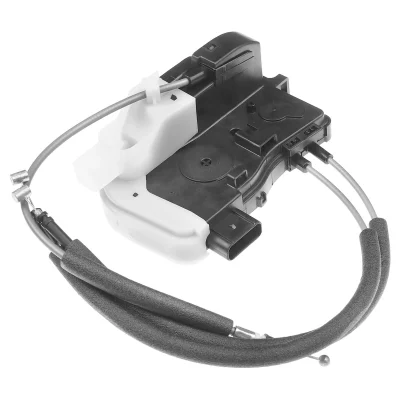 Hyundai ix35 door lock actuator with black and white housing and attached cables