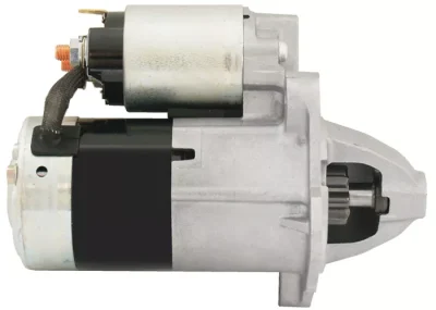 Mazda 2 starter motor with solenoid, electrical terminals and drive gear