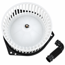 Nissan Navara blower motor front view of white fan wheel