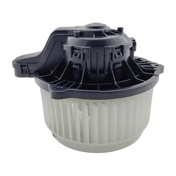 Ford Ranger PX heater blower motor, reverse angled view showing motor housing and mounting ears