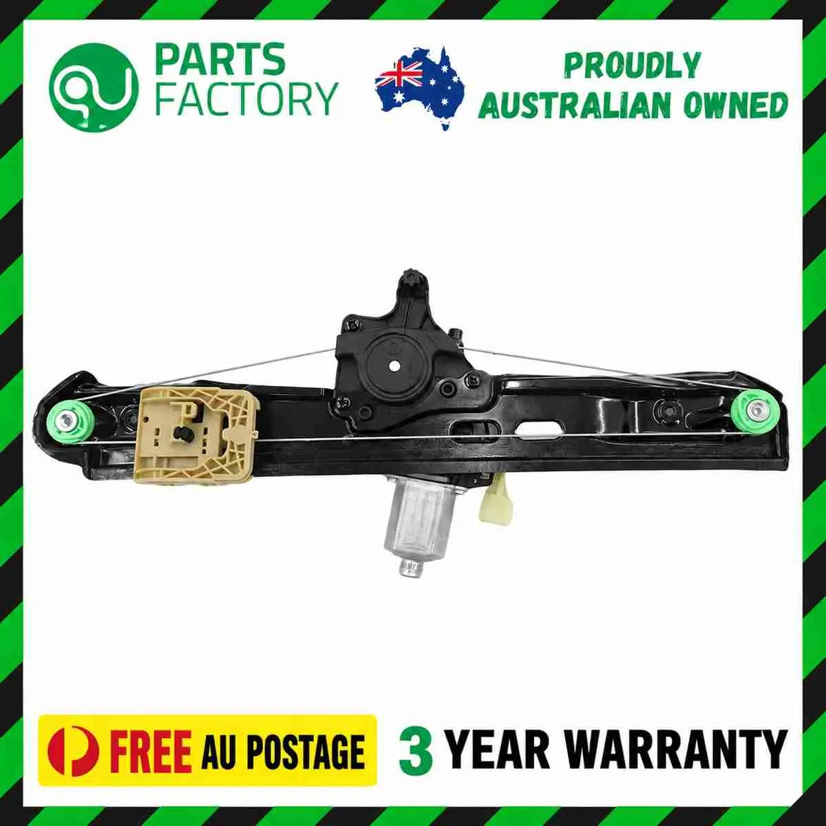 Ford Ranger PX rear left window regulator reference photo in the Parts Factory Australia frame