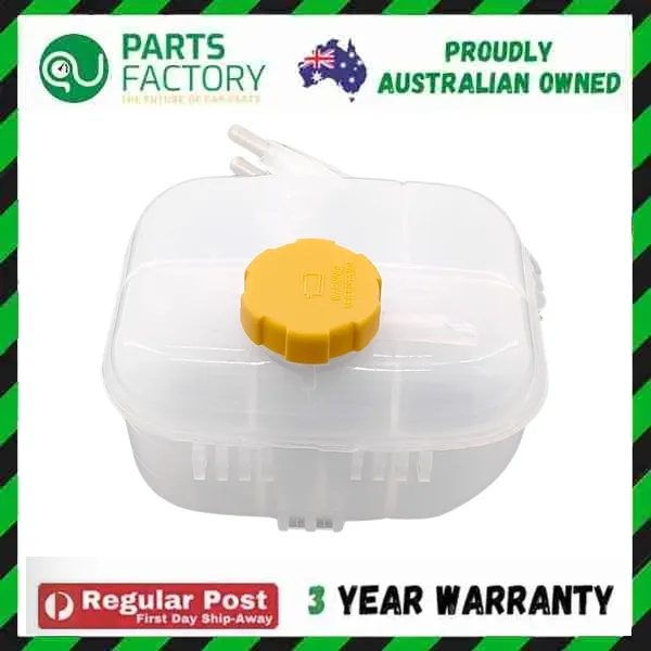 Holden Astra AH coolant expansion tank with cap in the original Parts Factory Australia frame