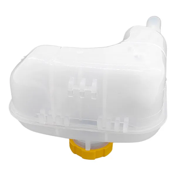 Holden Astra AH coolant expansion tank, underside view of reservoir and mounting provisions