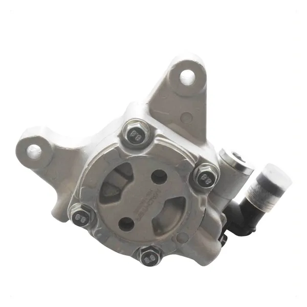 Honda Accord Euro CL9 power steering pump, reverse view showing four-bolt cover and mounting ears