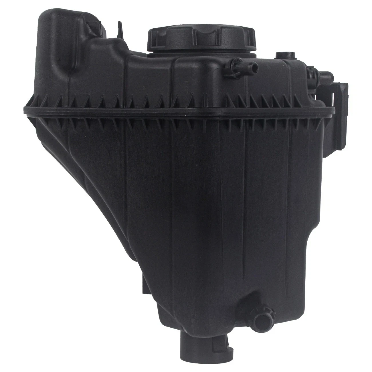 BMW coolant expansion tank front view with cap fitted