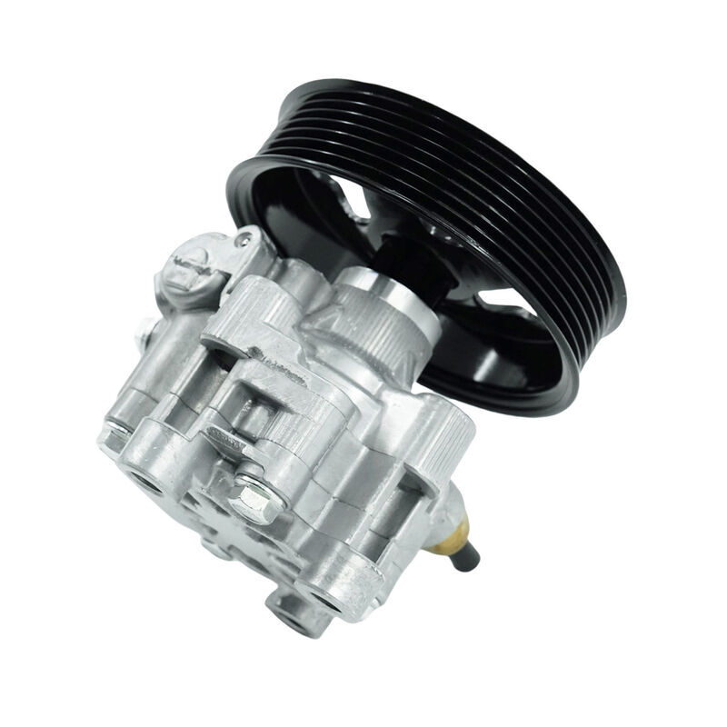 Toyota Camry ACV40 power steering pump, rear angled view showing housing and mounting points