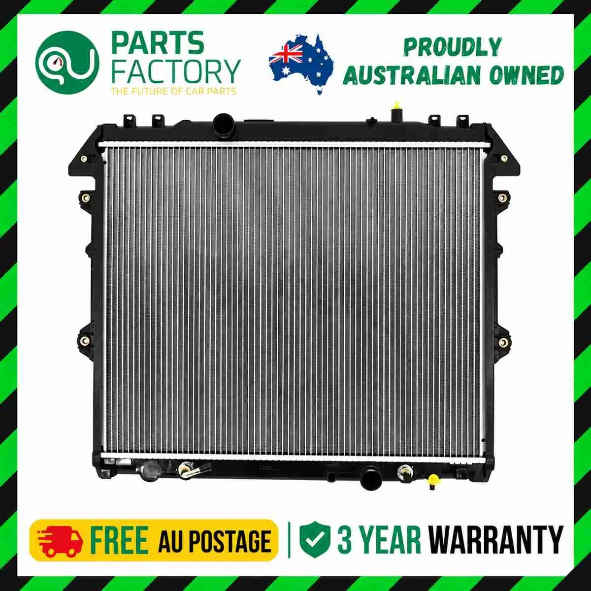 Toyota Hilux N70 diesel automatic radiator reference photo in the Parts Factory Australia frame