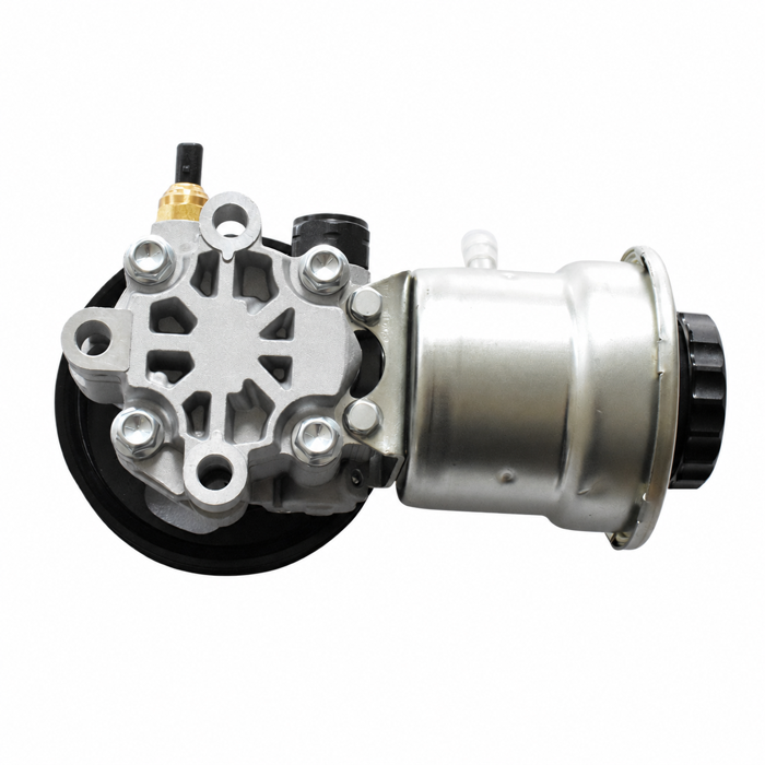 Toyota Hilux N70 TGN16 power steering pump, rear view showing housing and mounting holes