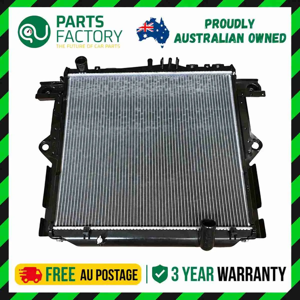 Toyota LandCruiser 70 VDJ radiator reference photo in the Parts Factory Australia frame