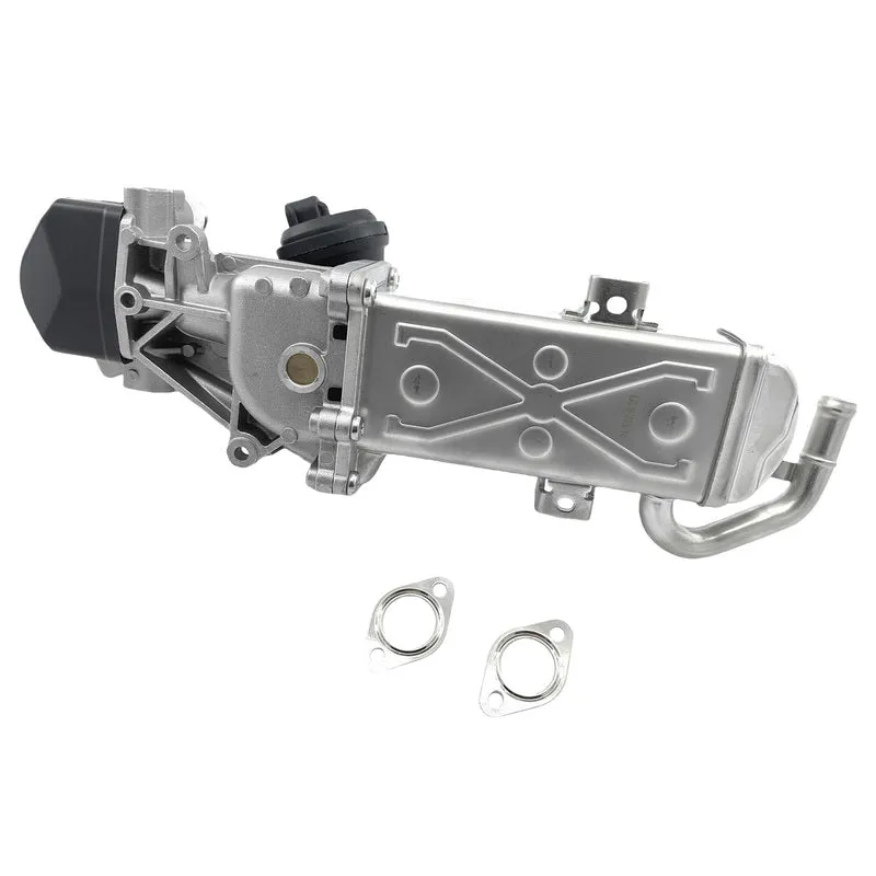 Volkswagen Golf MK6 EGR valve and cooler, rear view showing heat exchanger brackets and supplied gaskets